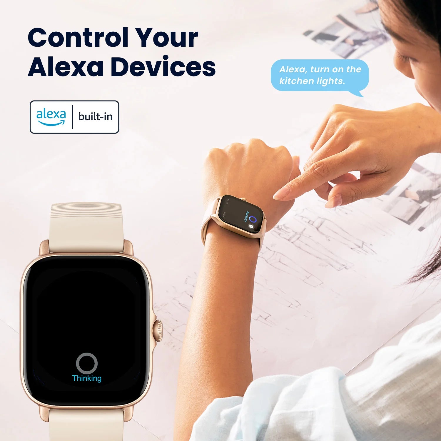1,45" Smartwatch mit GPS, Fitnessfunktionen & AMOLED