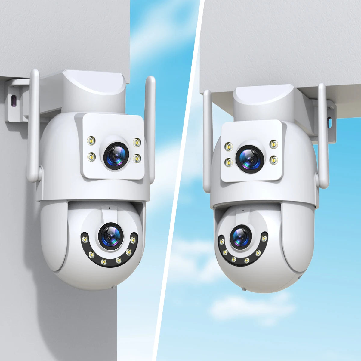 6K WLAN PTZ Kamera mit Doppelobjektiv & Zoom