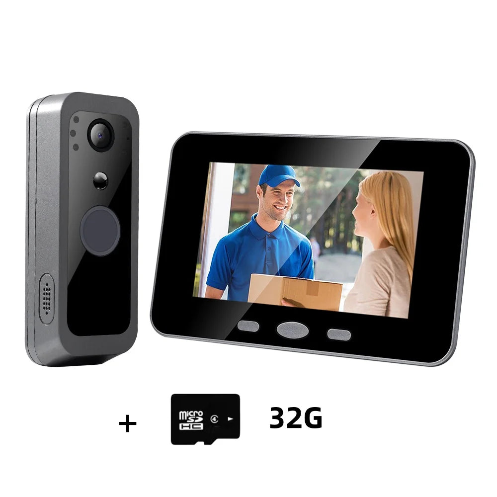 Drahtlose Video-Türklingel 4" LCD Bewegungserkennung