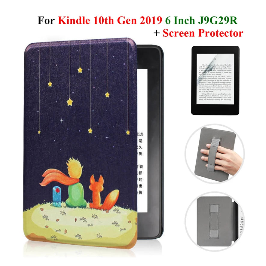 Hülle + Folie für Kindle 10. Gen 6 Zoll