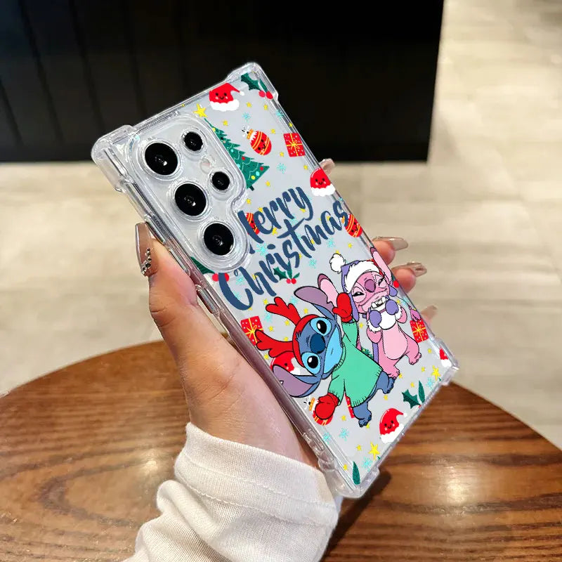 Weihnachts-Lilo & Stitch Hülle für Samsung S25