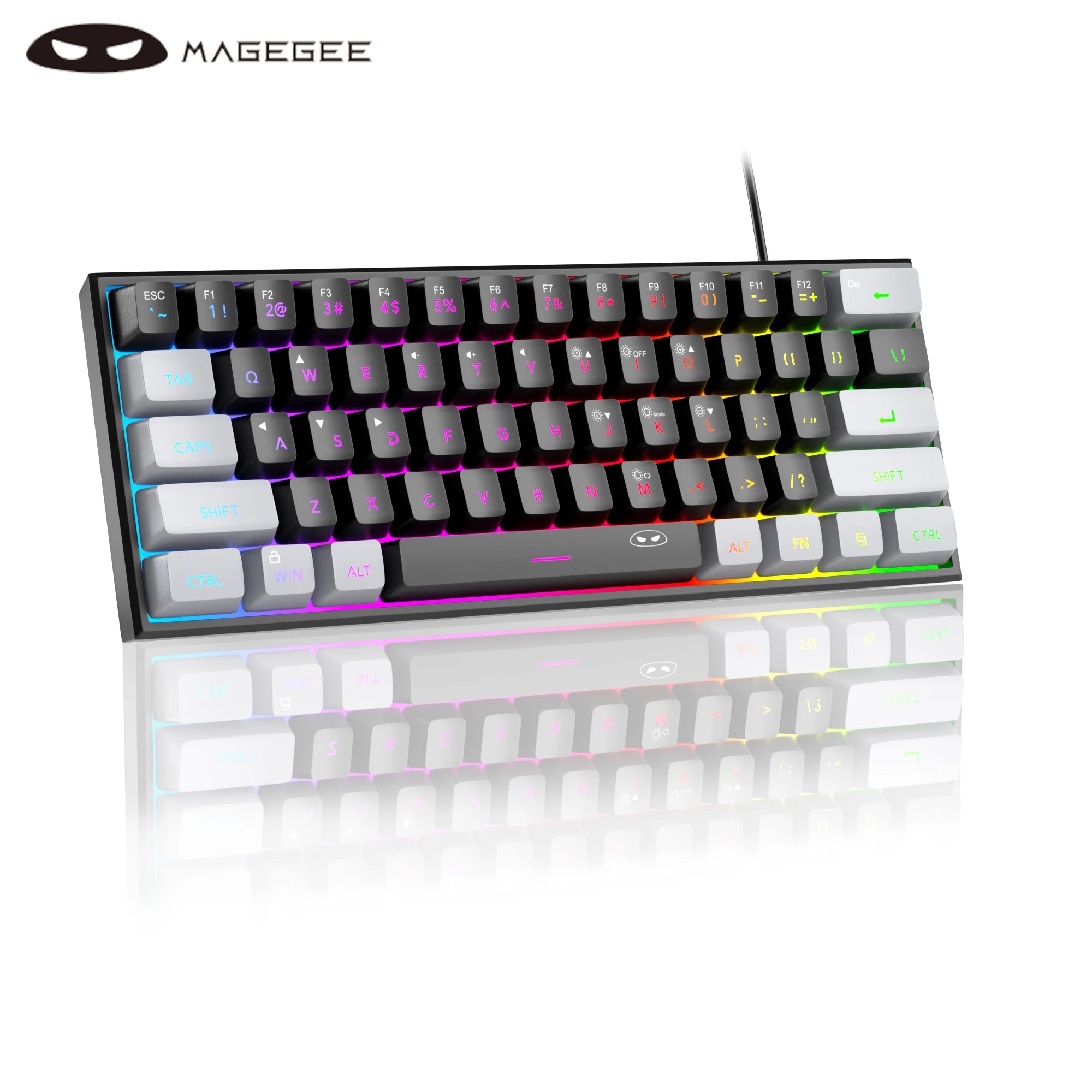 MageGee TS91 60 % Mini RGB Gaming-Tastatur