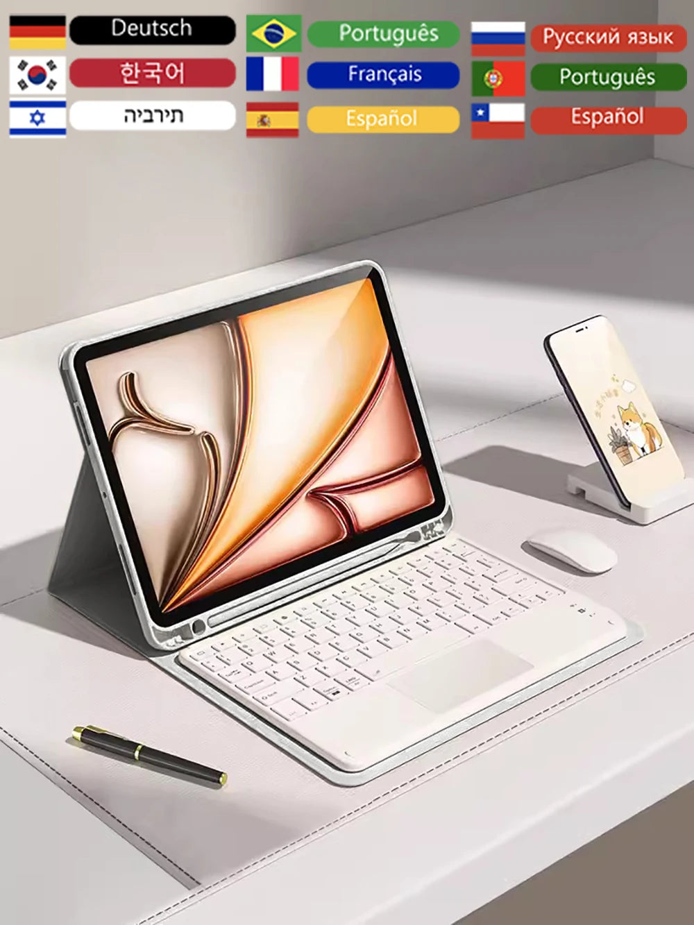 Kabellose Tastatur & Maus für iPad Hülle