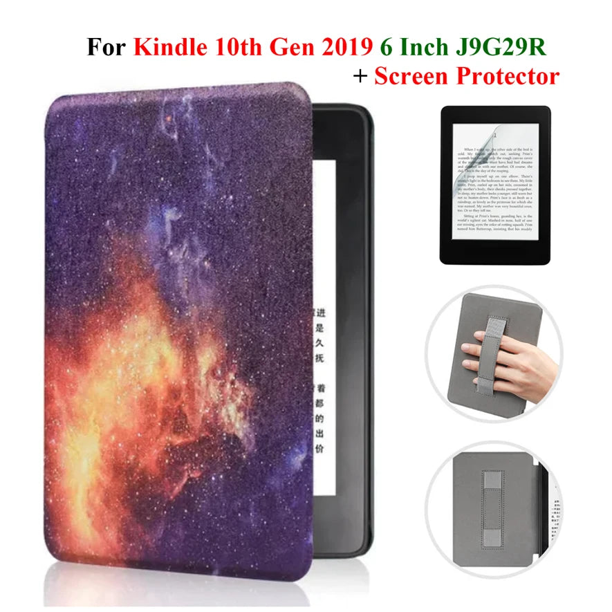 Hülle + Folie für Kindle 10. Gen 6 Zoll