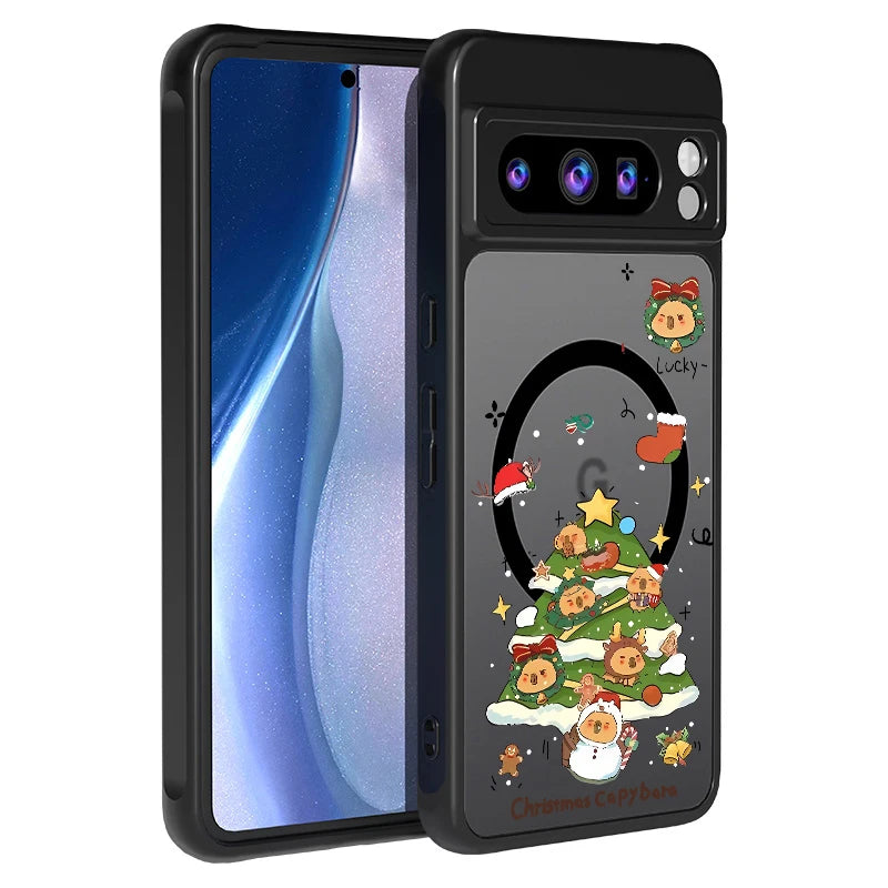 Weihnachtliche TPU-Handyhülle mit Schneemann und Tannenbaum