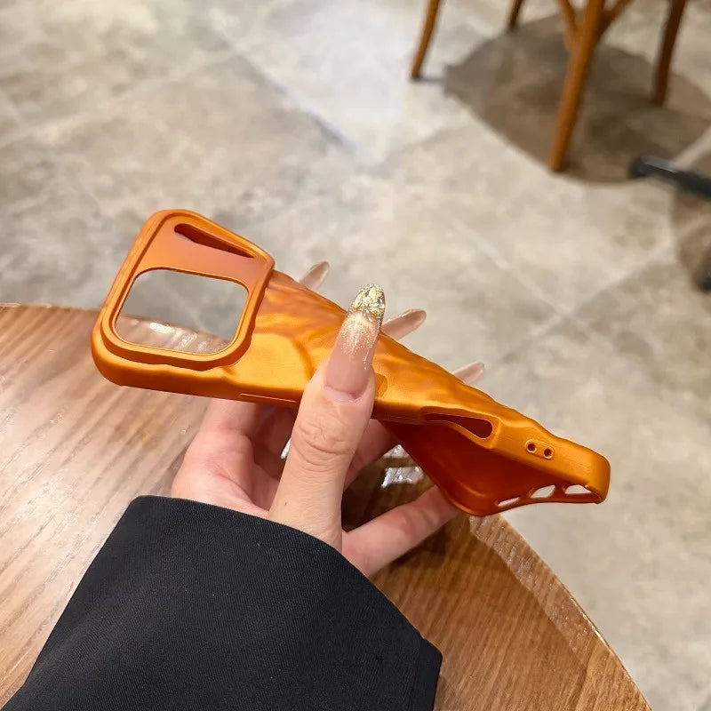 3D Falten Hülle für iPhone 17 Pro Max Orange