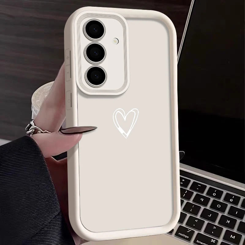 Süße Herz Silikon Hülle für Samsung Galaxy S25