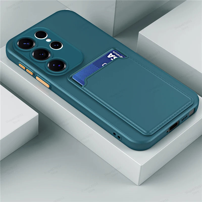 Silikonhülle mit Kartenfach Samsung