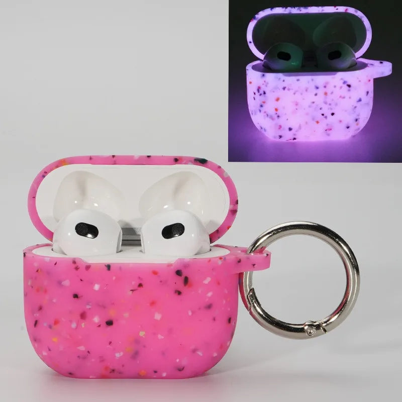 Leuchtende Silikonhülle für AirPods mit Anhänger