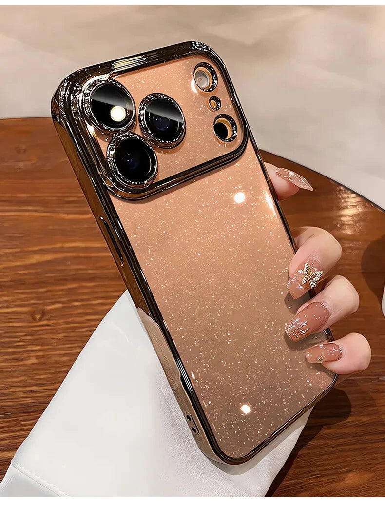 Transparente Glitzer-Schutz-Hülle für iPhone 17 Pro Max