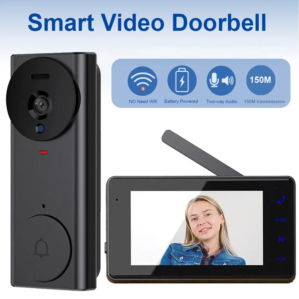 Intelligente Video-Türklingel 480P Dual Audio Akku