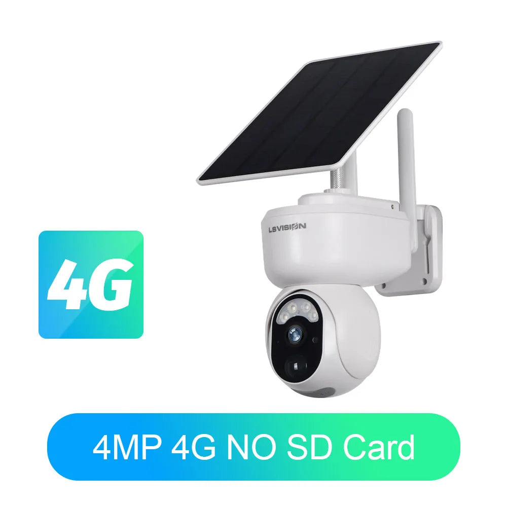 2K 4G Solar Outdoor PTZ WiFi Surveillance Camera