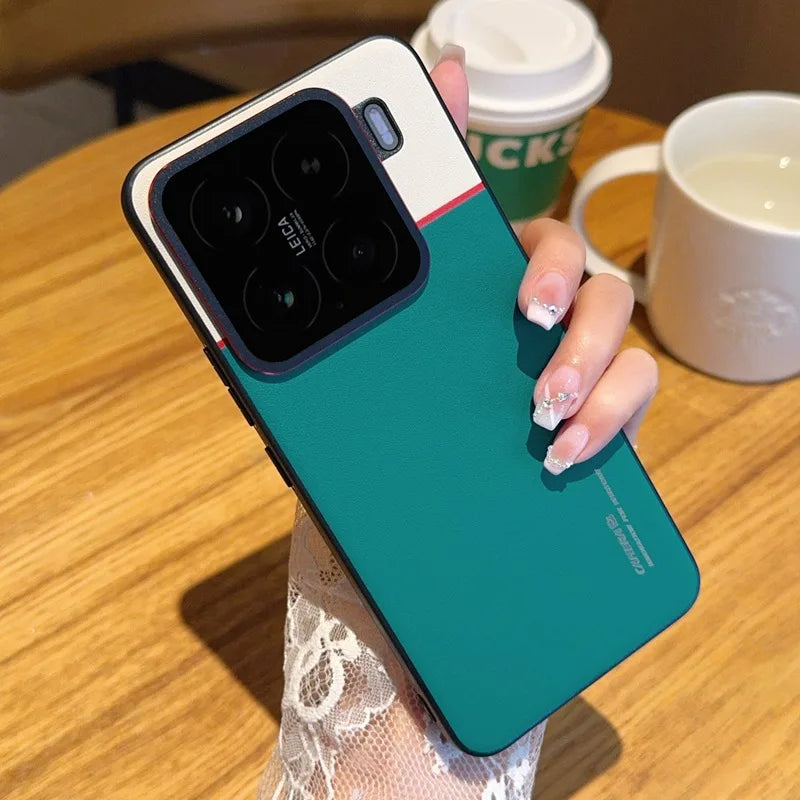 Xiaomi 15 Pro Lederhülle mit Doppel-Pigment & Objektivschutz