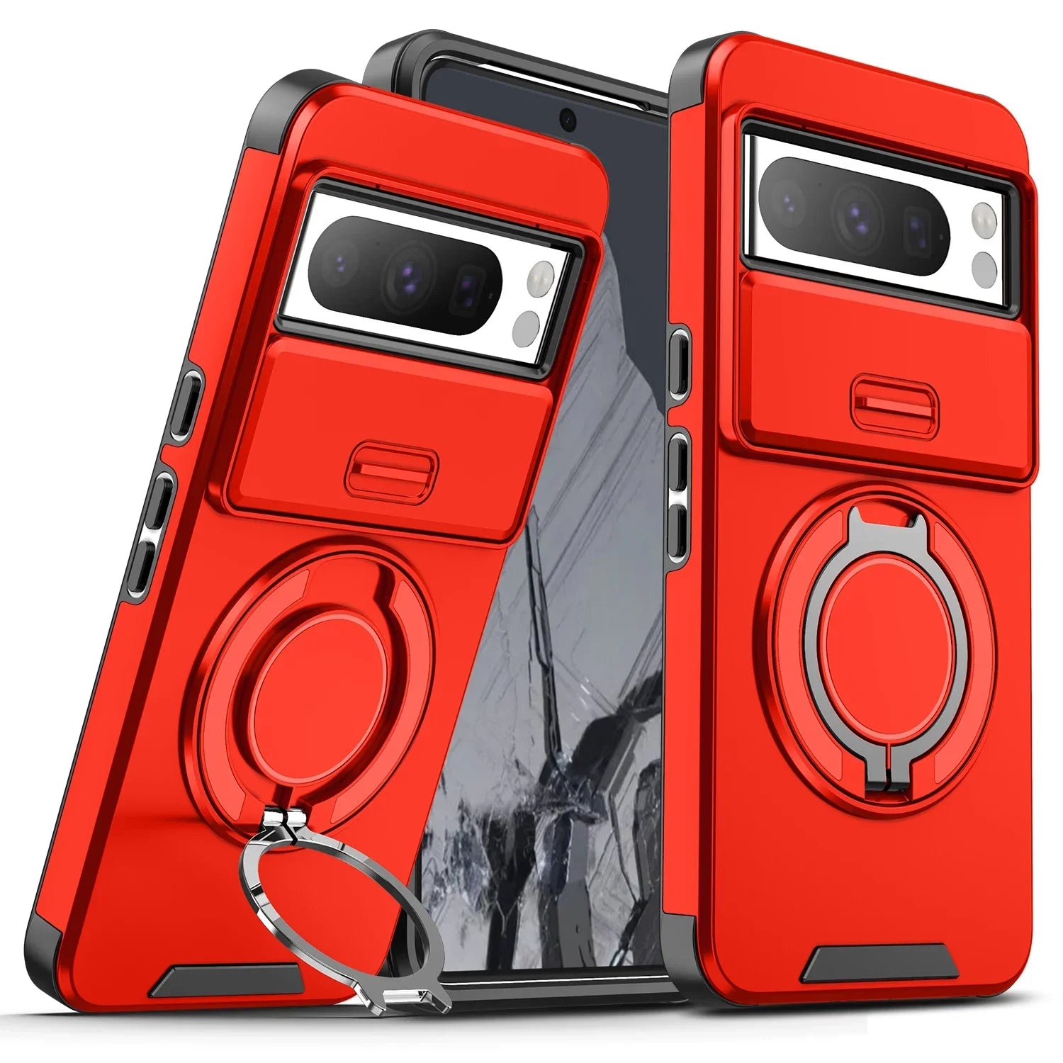Hybrid case with ring and camera protection