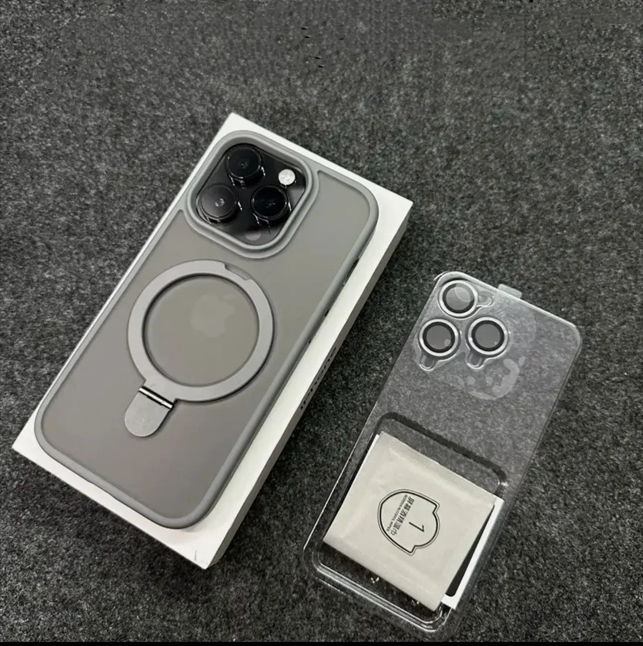 Magnethülle mit Ring für iPhone 12–16