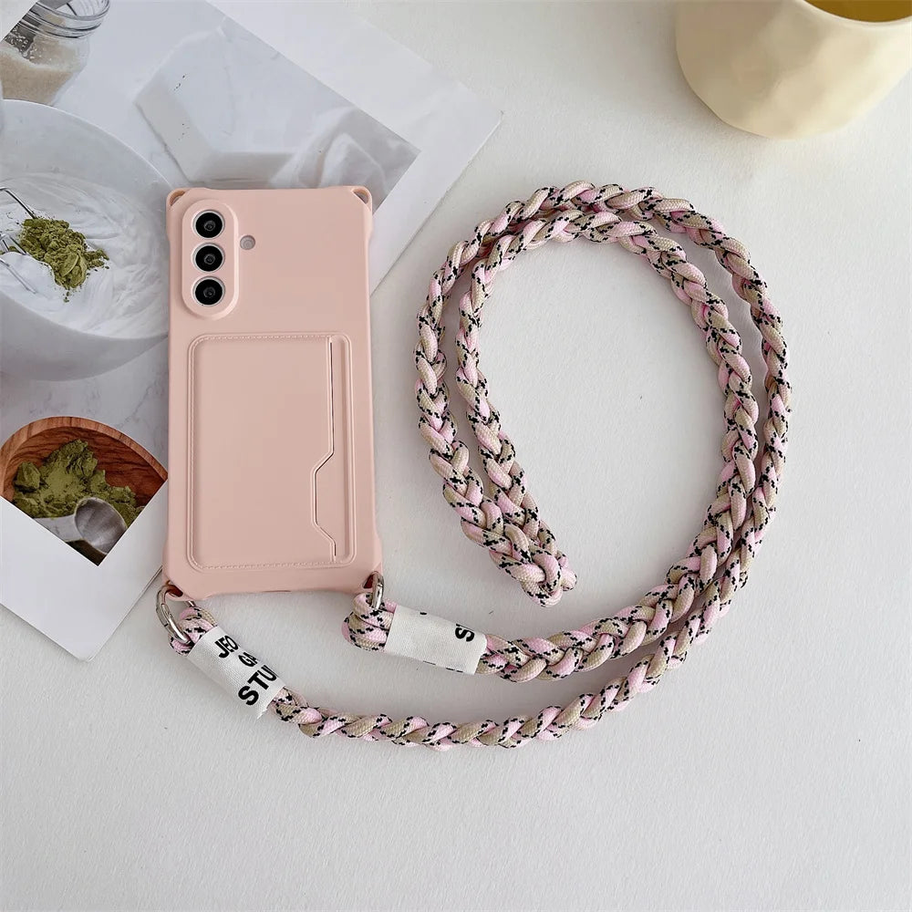 Braided Crossbody Lanyard for Samsung Galaxy