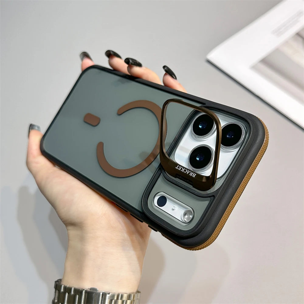 Luxus Matte Magsafe Hülle mit Ständer Funktion