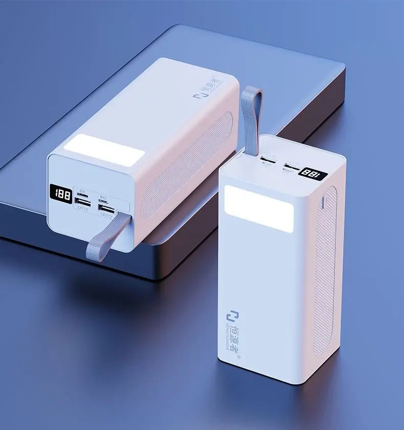 60000mAh Power Bank Fast Charging with Light Outdoor