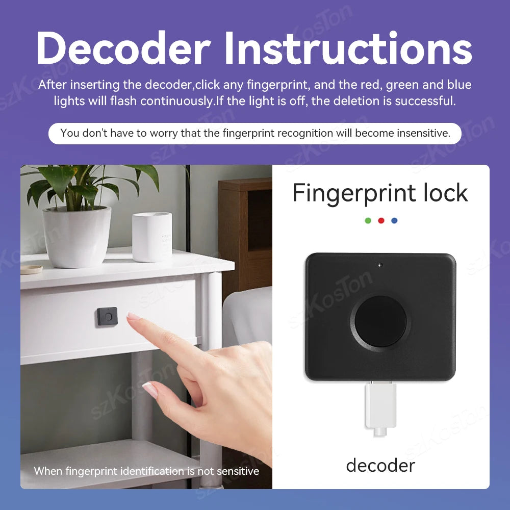 Smart Fingerabdruck-Schubladenschloss für Zuhause