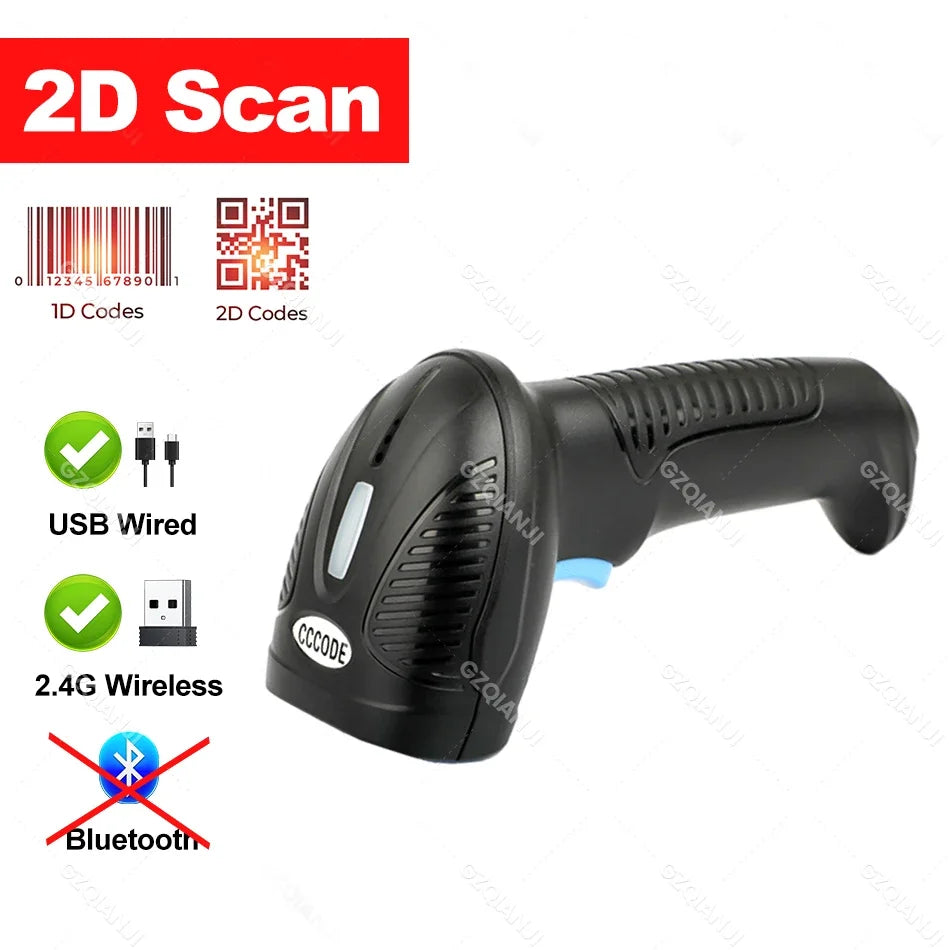 2D QR Barcode Scanner USB WLAN Bluetooth Handgerät