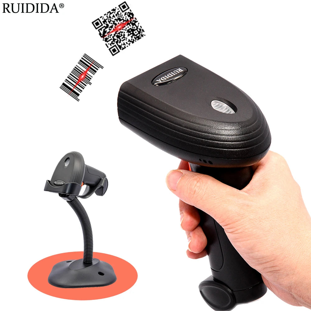 Kabelgebundener 1D-2D Scanner mit Halterung Bluetooth
