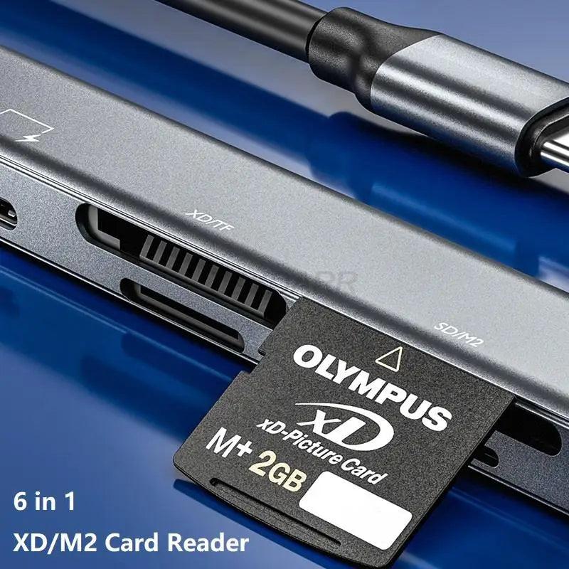 6-in-1 Lightning Kartenleser Adapter SD TF Typ C