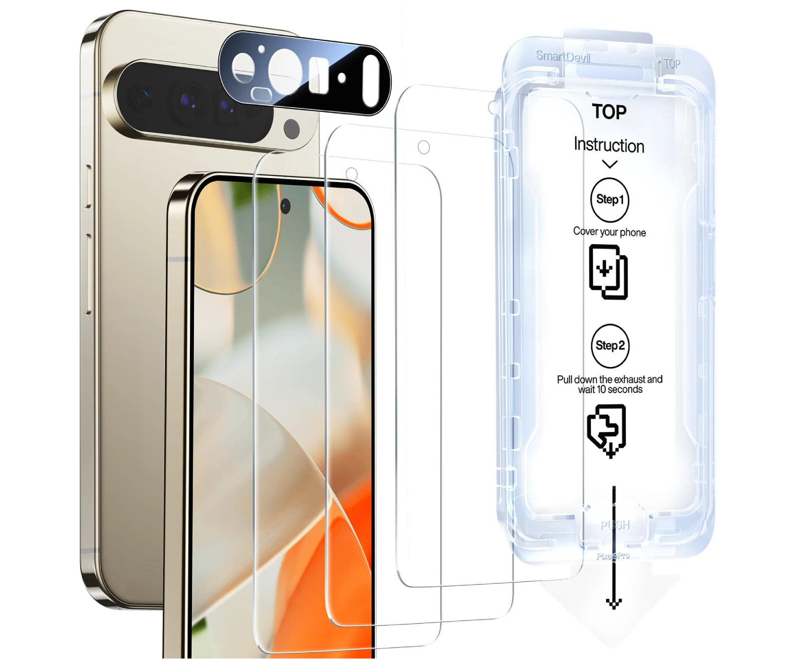 3er Hartglasfolie für Google Pixel 9 Pro XL