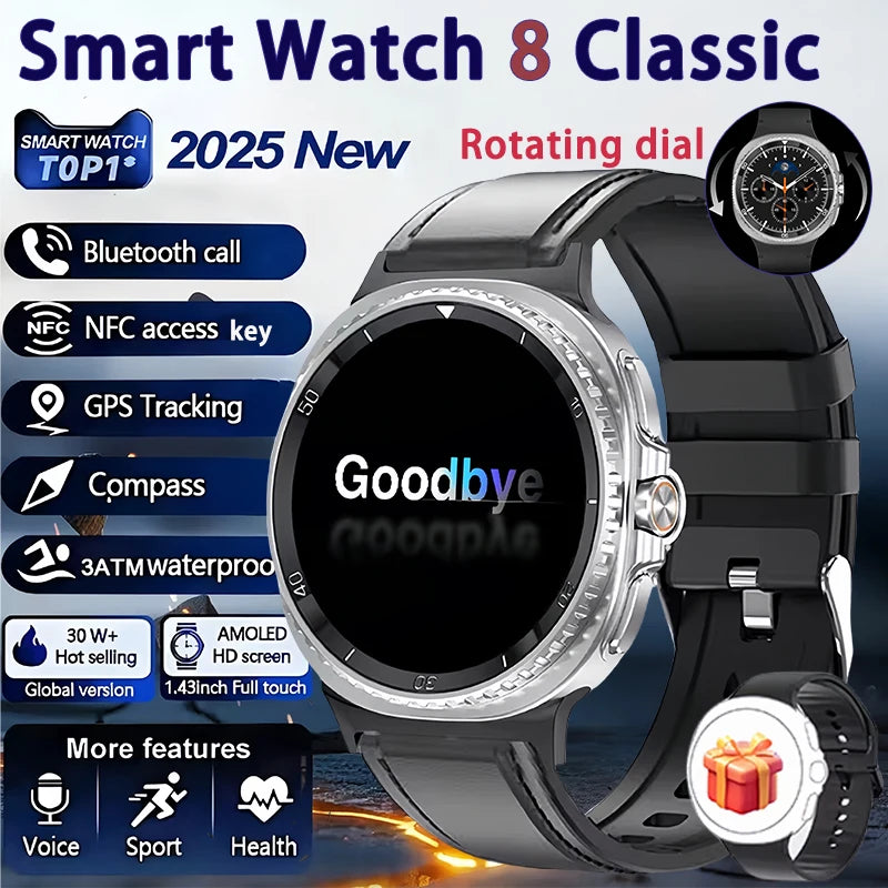 Elegant Watch 8 Smartwatch 1.43" AMOLED GPS NFC 2025