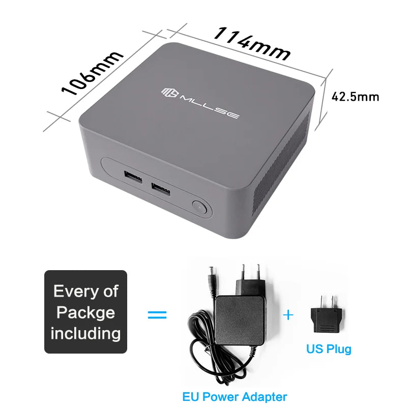 Kompakter Mini-PC Intel N100 16GB RAM 512GB SSD
