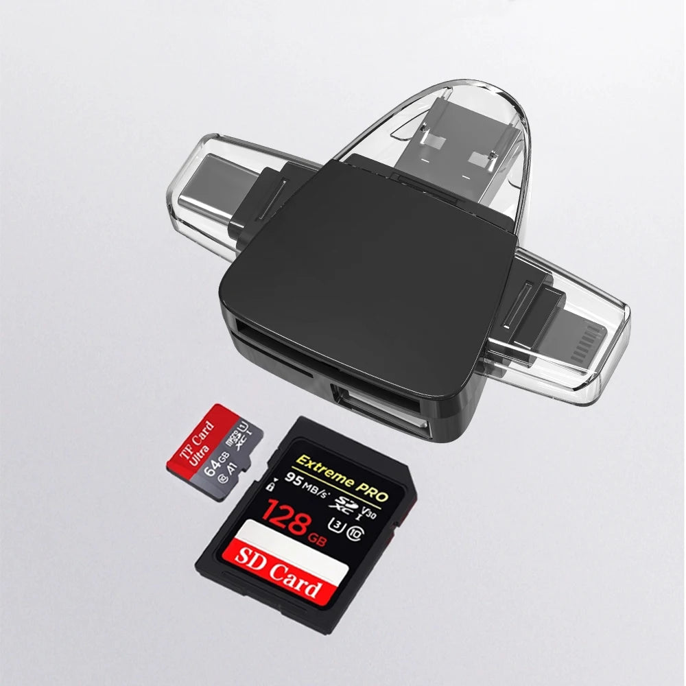 Mini OTG card reader adapter for iPhone & iPad