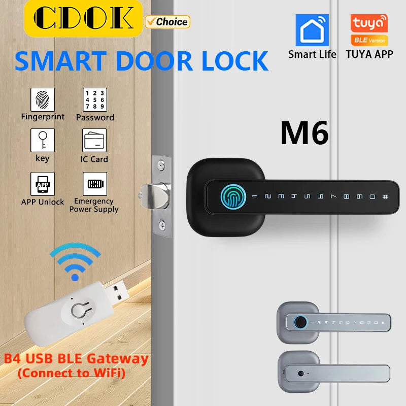 Bluetooth Türschloss mit Fingerabdruck und Passwort