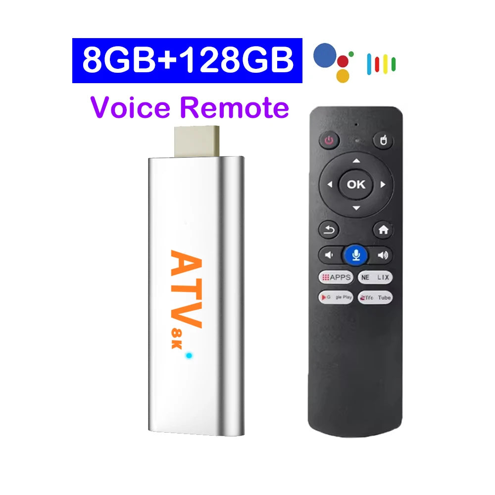 TV Stick Android 14 8K 4K Ultra Fast Media Player