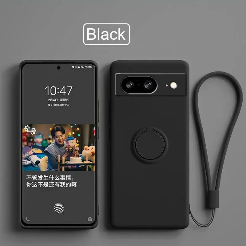 Pixel 8 9 Ringhalter Silikon Hülle