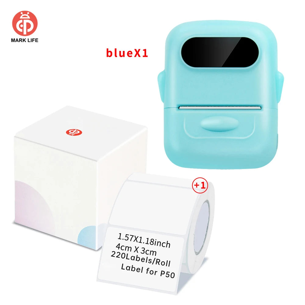 Marklife Mini Etikettendrucker Bluetooth Tintenlos Büro
