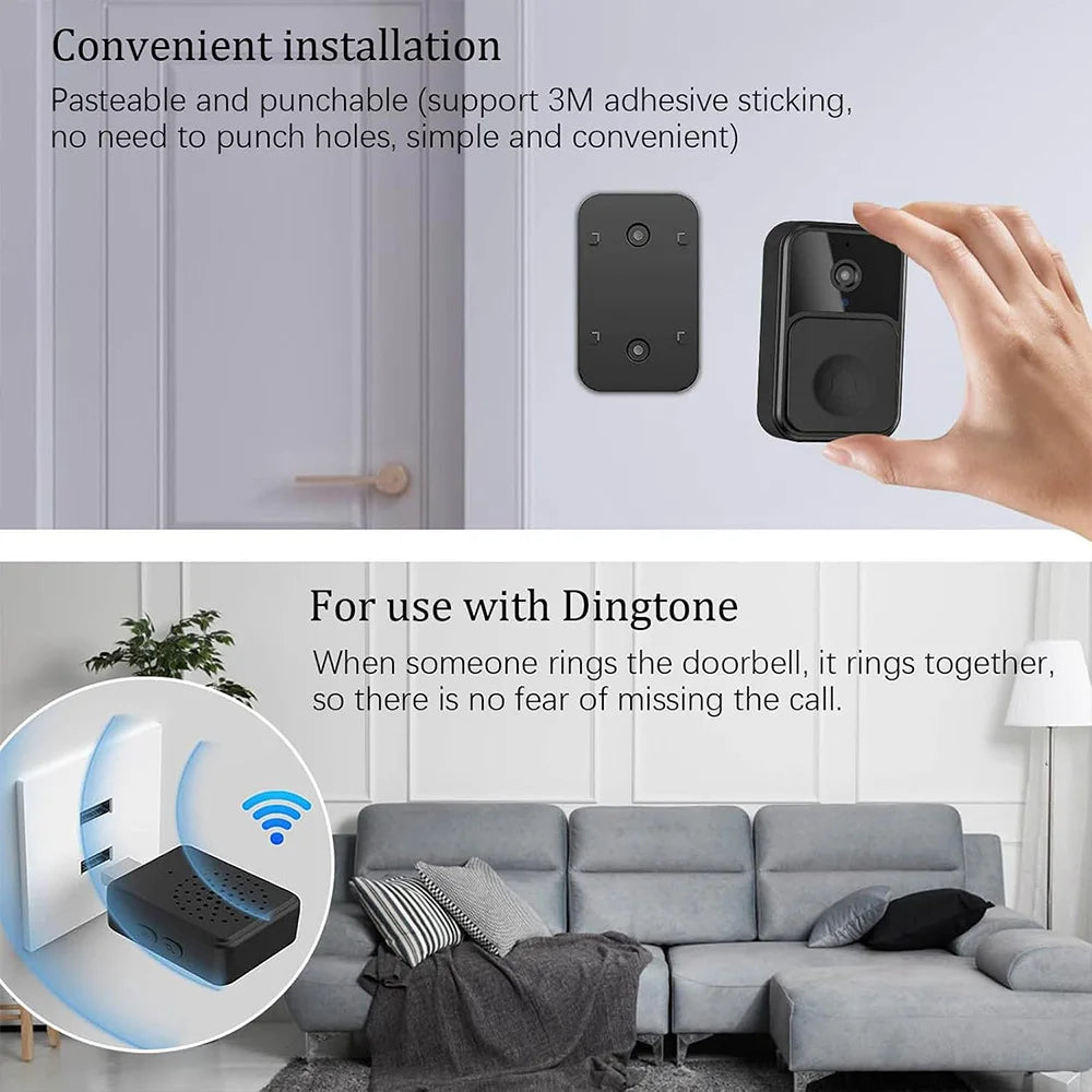 WiFi Drahtlose Video Türklingel mit Nachtsicht und Zwei-Wege-Kommunikation