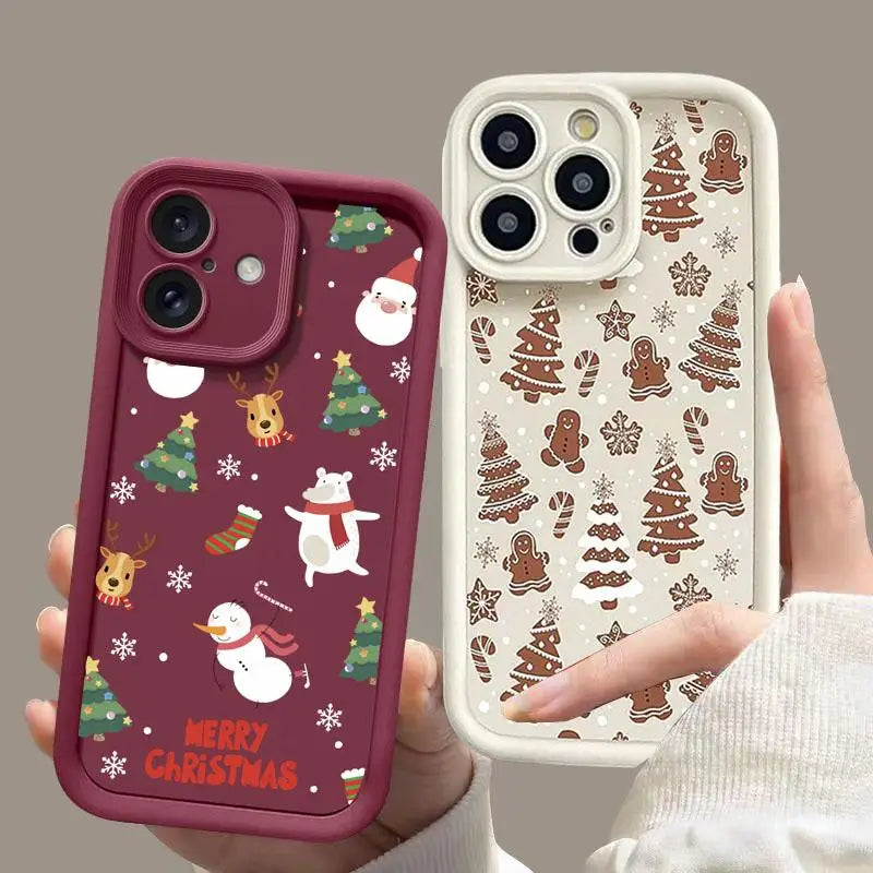 Reh Weihnachtsbaum Silikon Case für Samsung S25