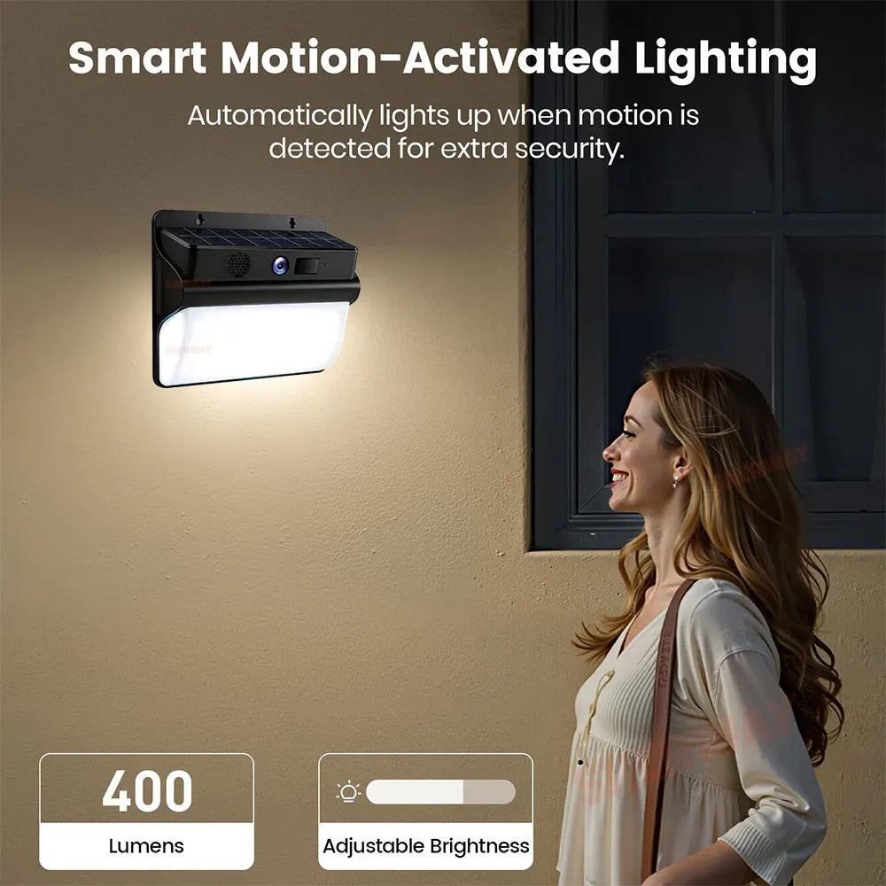 2K solar camera with Wi-Fi, battery & color night vision