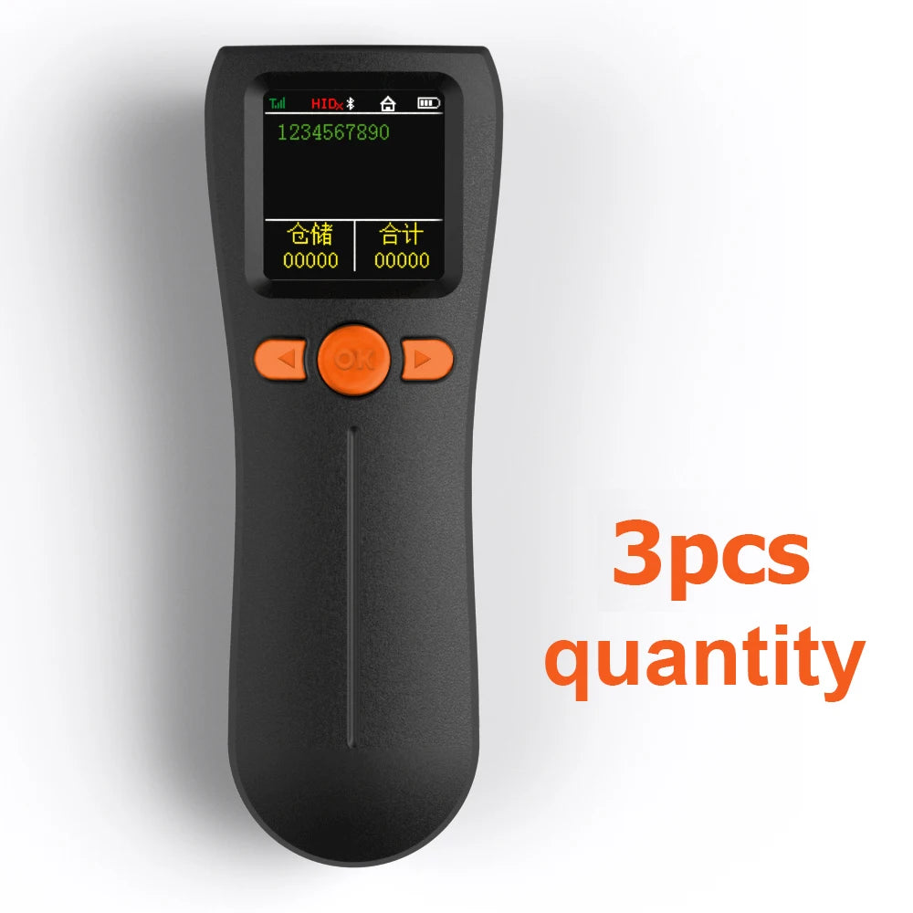 Tragbarer 2D Bluetooth Barcode-Scanner mit Display