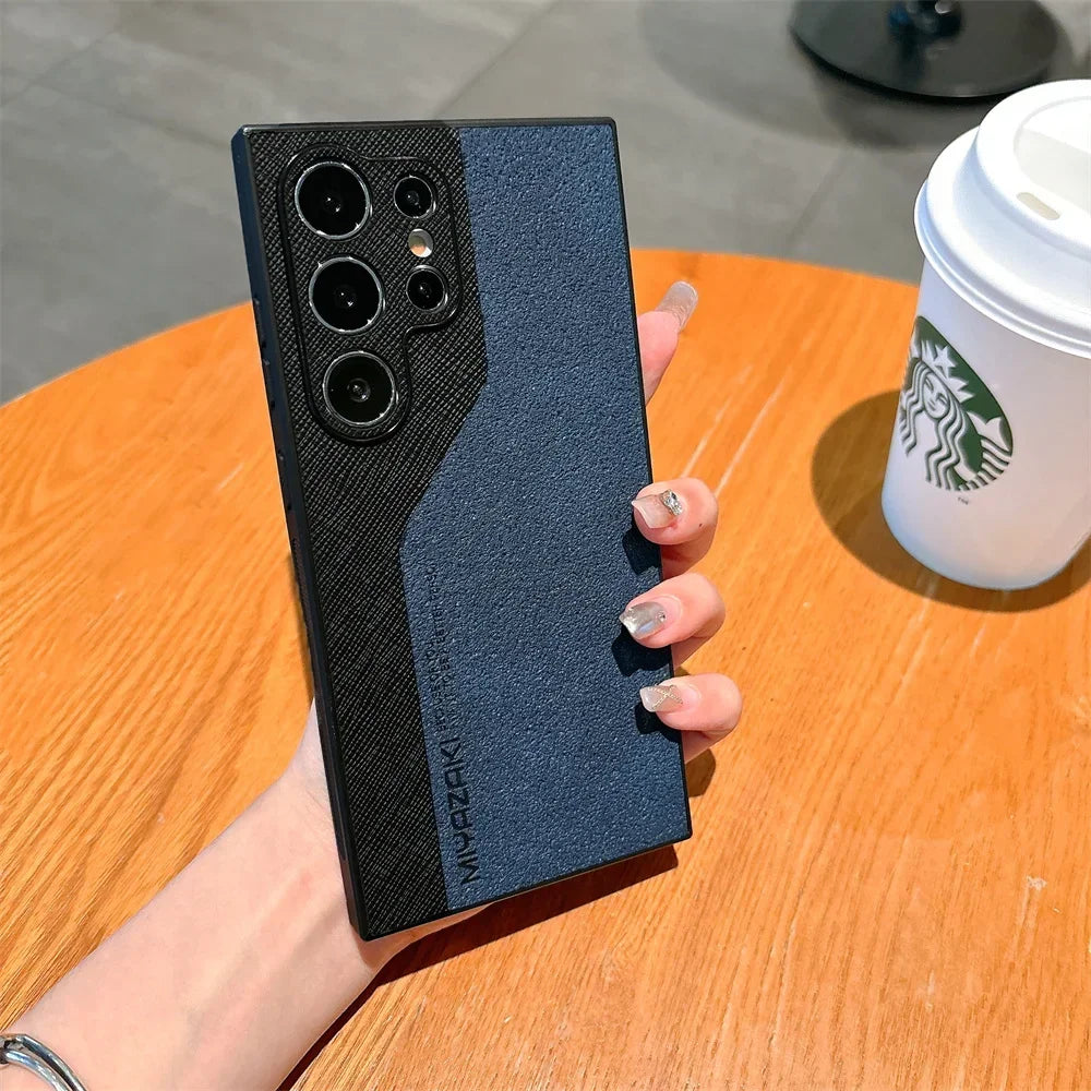 Luxus Doppel Farb PU Leder Hülle für Samsung Galaxy