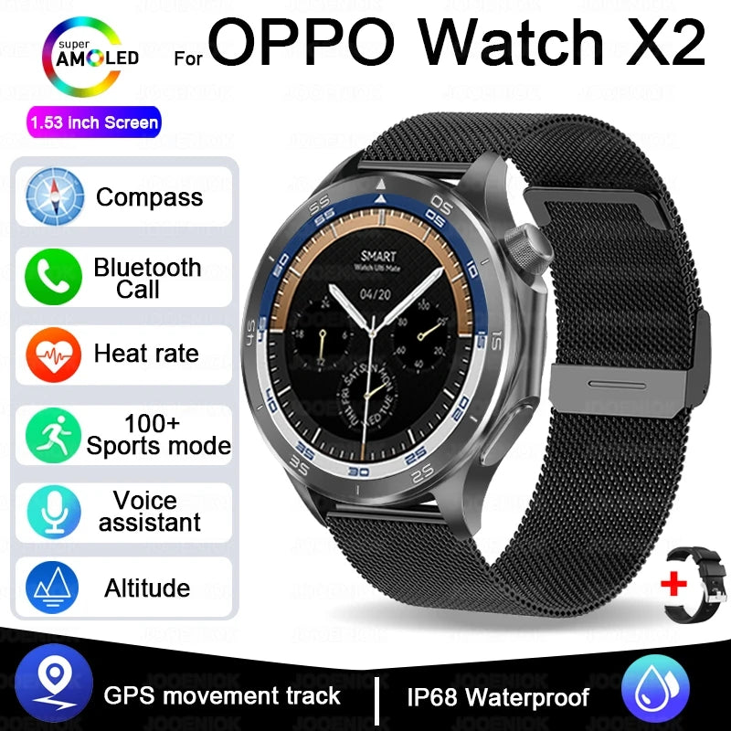 OPPO Watch X2 2025 Smartwatch mit GPS & Anruffunktions