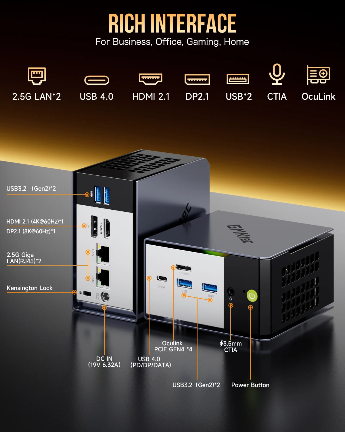 Leistungsstarker Ryzen Mini-PC 32GB RAM 1TB SSD
