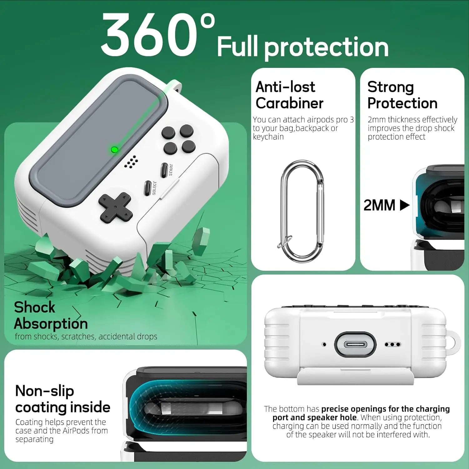 Hülle für AirPods Pro 3 (2025) mit Halterung & Schutz