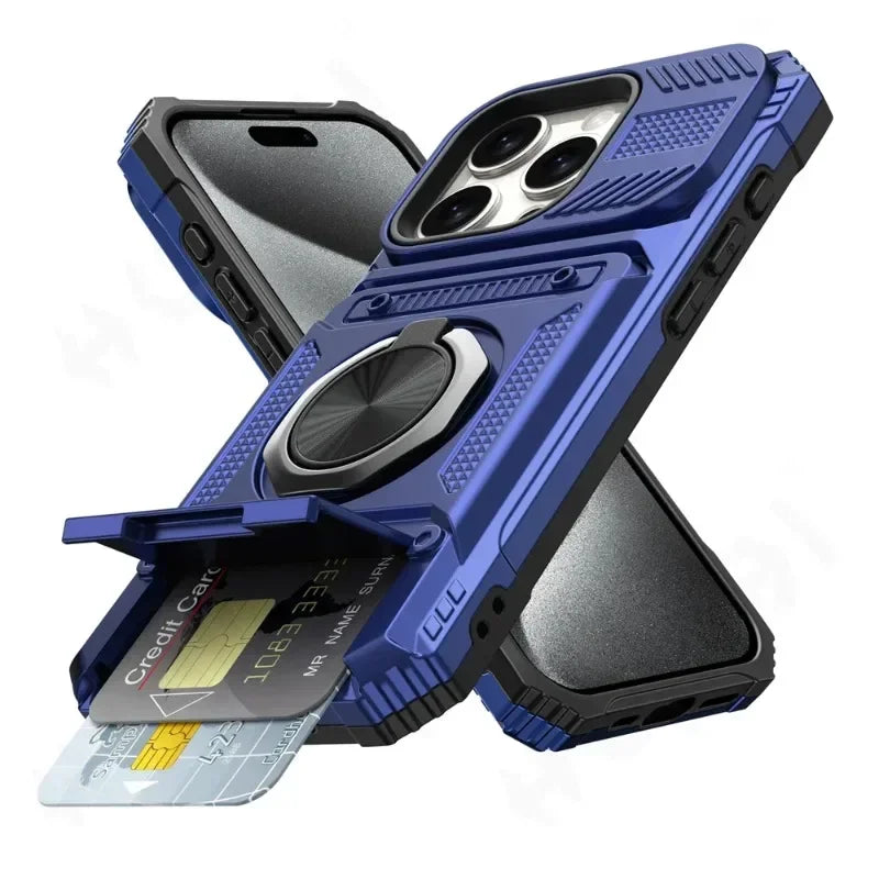 Magnetic iPhone case with ring stand