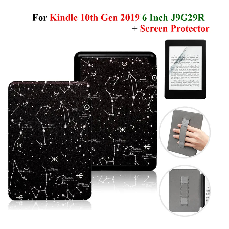 Hülle + Folie für Kindle 10. Gen 6 Zoll