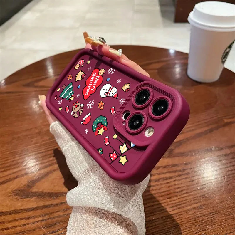 Pixel 9 8 Case Christmas Cartoon Silicone Full Protection Case