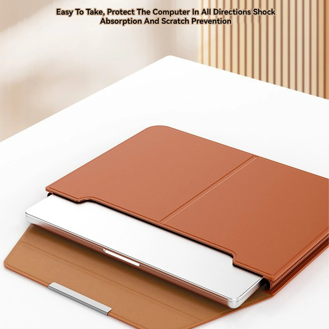 Personalized leather laptop case for MacBook