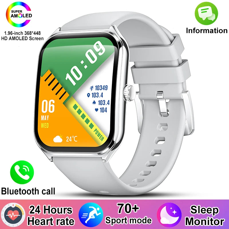 Ultra dünne Smartwatch 1,96" AMOLED mit Sportmodus