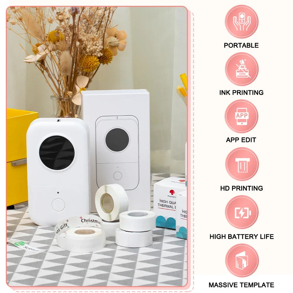 Phomemo D30 Mini Thermo Etikettendrucker kabellos