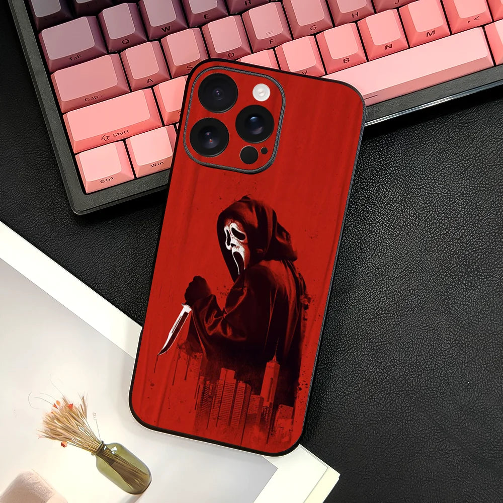 Ghost Face Scream iPhone Case TPU Soft Skin-Friendly