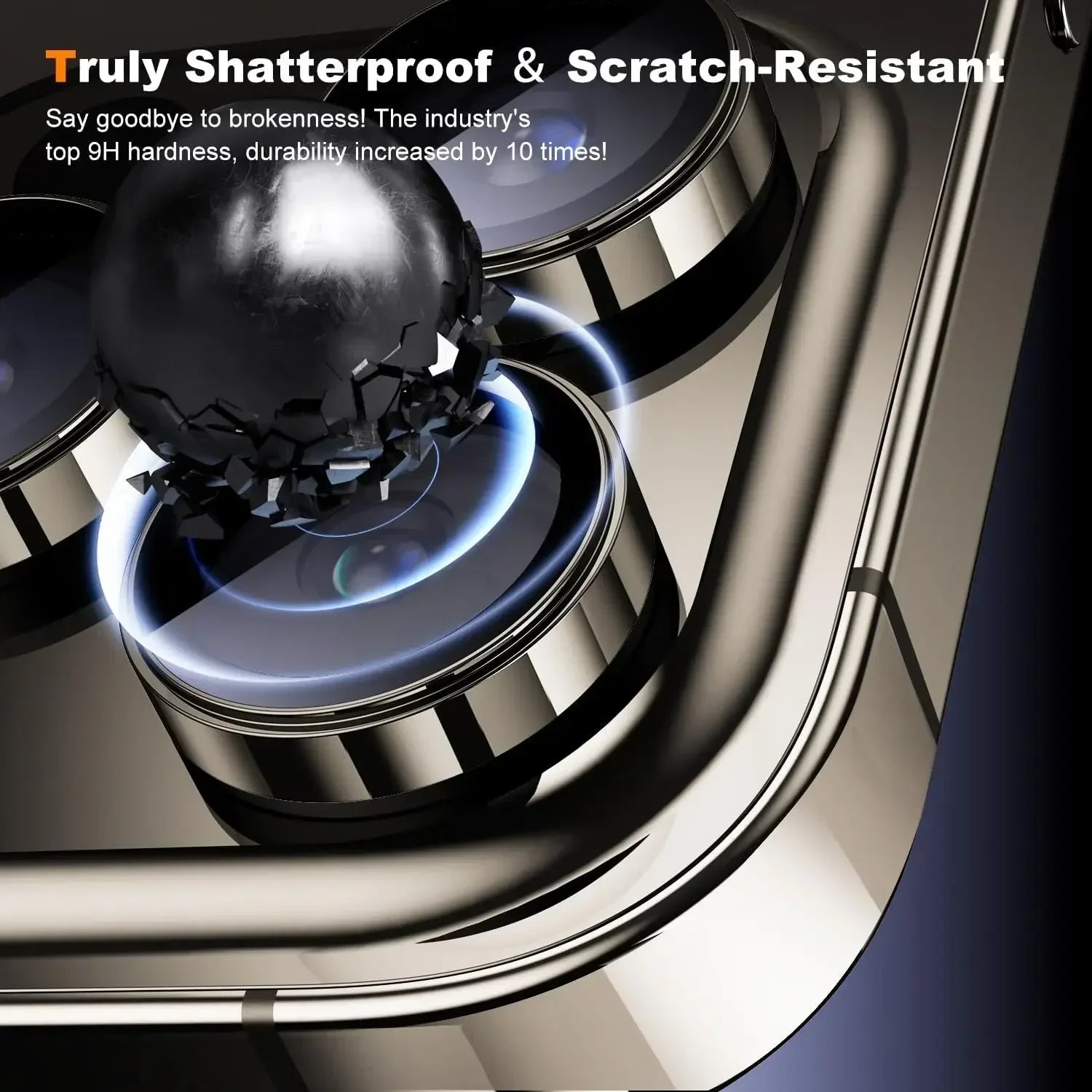 Titanium camera lens protector for iPhone 17 Pro Max